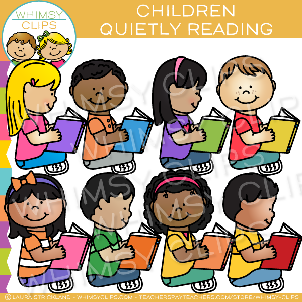 Kids reading clip art , Images & Illustrations.