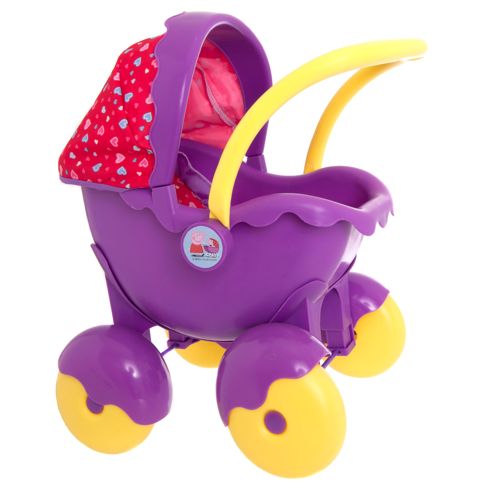 Childrens Girls Peppa Pig Character Push Along Doll Pram Buggy.