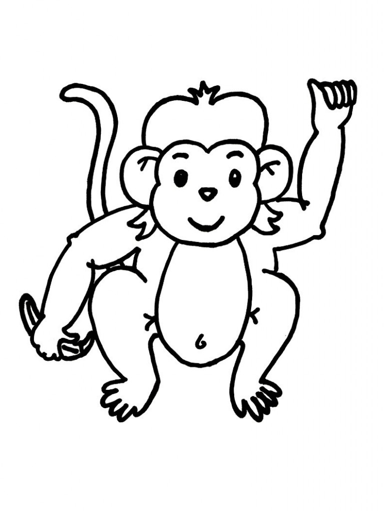 Free Chimpanzee Clipart Black And White, Download Free Clip.