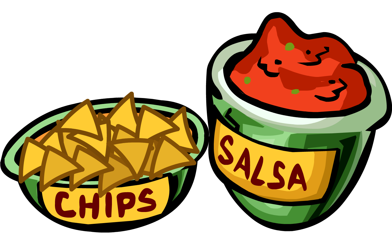 Salsa And Chips Clipart.