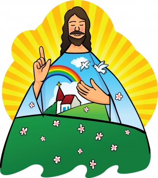 Clip art of jesus with children.