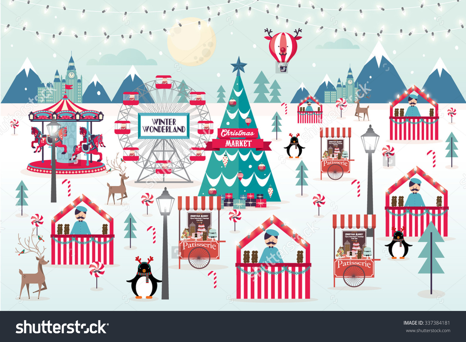 Christmas Market Clip Art.