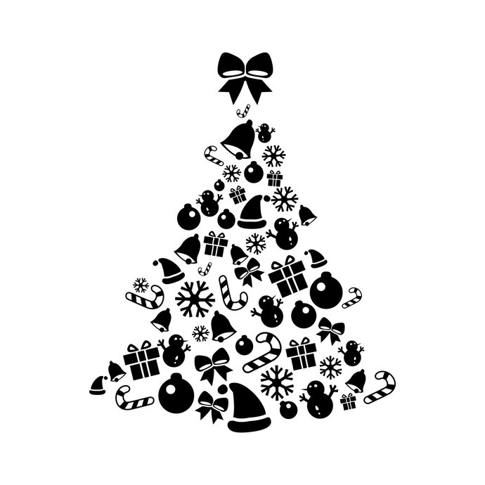 Christmas Tree Elements graphics design SVG DXF EPS Cdr Ai Png Pdf Vector  Art Clipart instant download Digital Cut Print Files T.