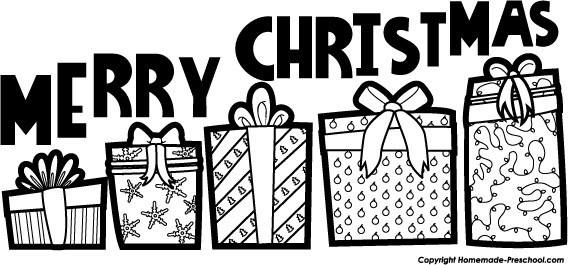 Christmas Clipart Black And White.