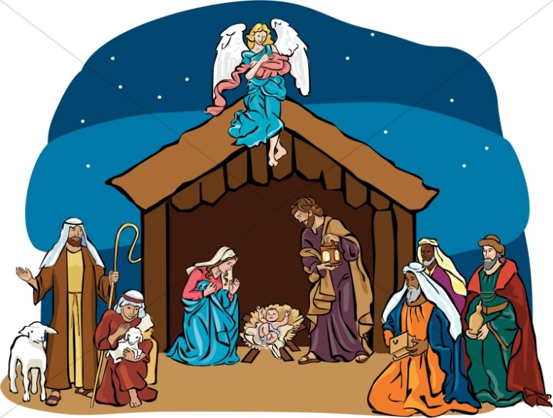 Nativity Clipart, Clip Art, Nativity Graphic, Nativity Image.