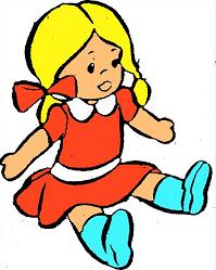 Christmas doll clipart.