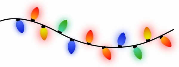 String of Christmas Lights Free vector in Adobe Illustrator.