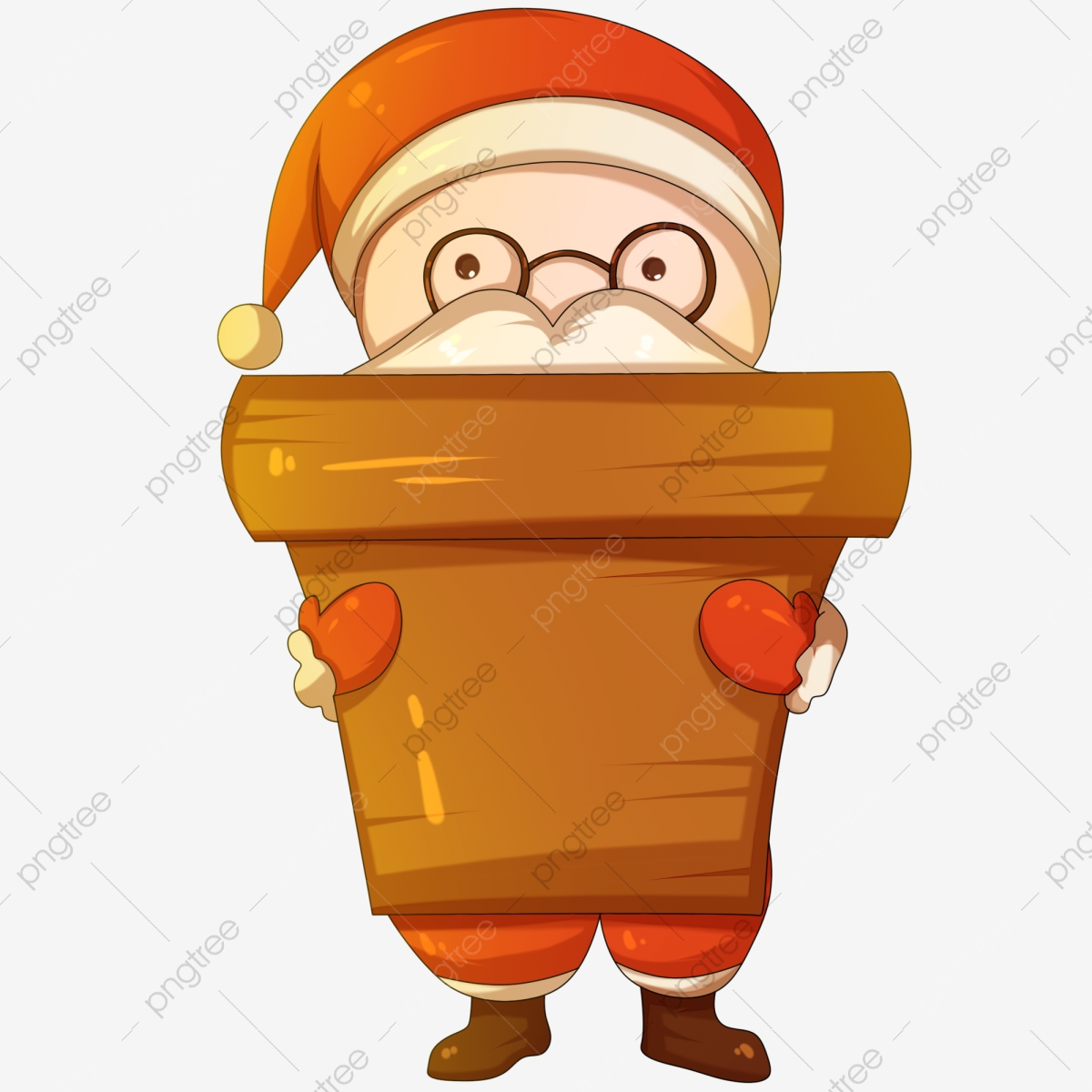 Christmas Christmas Night Gift List Kraft Paper, Santa Claus Wearing.