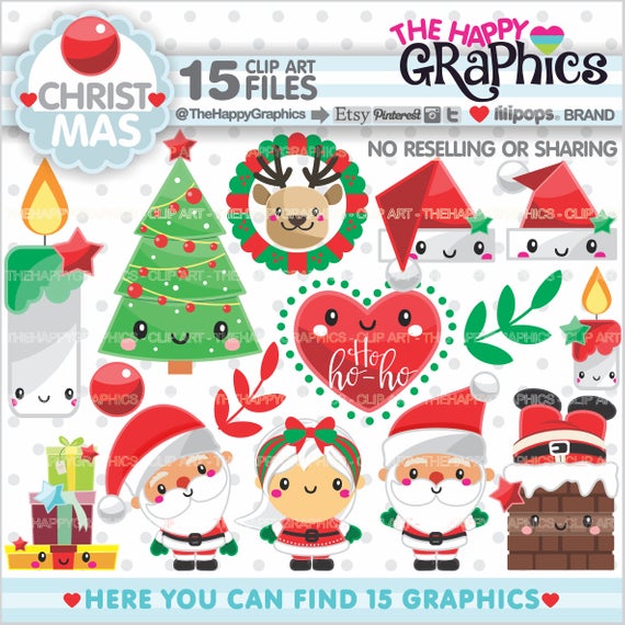 Christmas Clipart, Christmas Graphics, COMMERCIAL USE, Christmas.