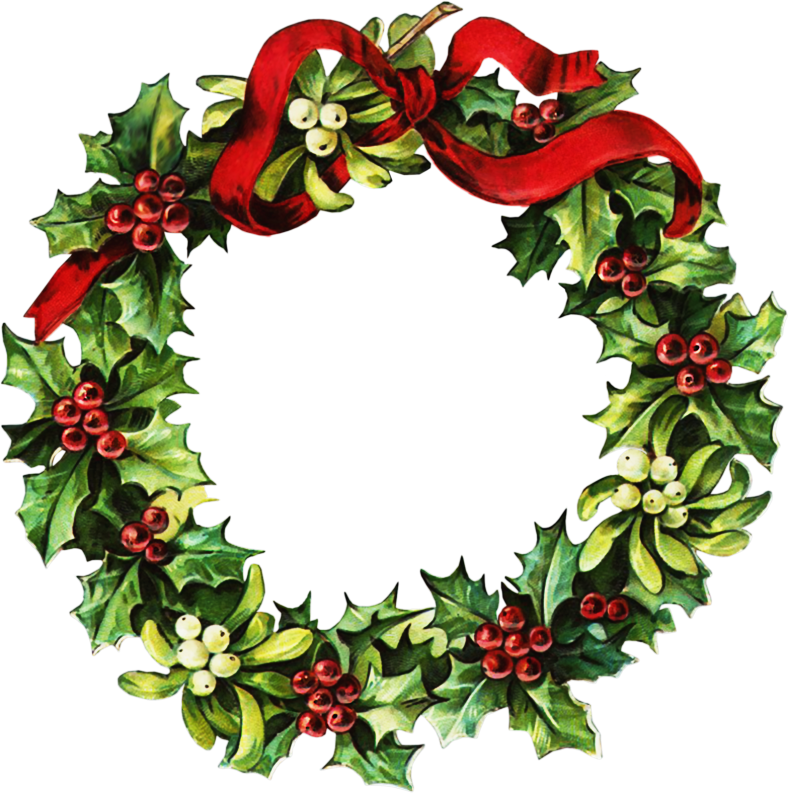 Christmas Wreath Border Clipart.