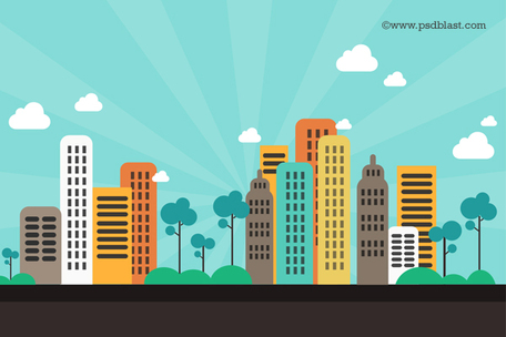 Cityscape clip art.