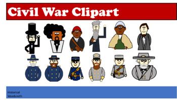 Civil War Soldiers, Politicians and Abolitionist Clipart.