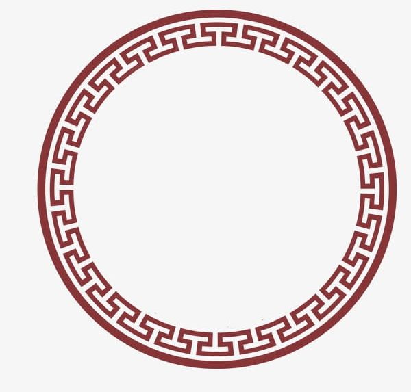 Chinese Classical Style Circle Border PNG, Clipart.