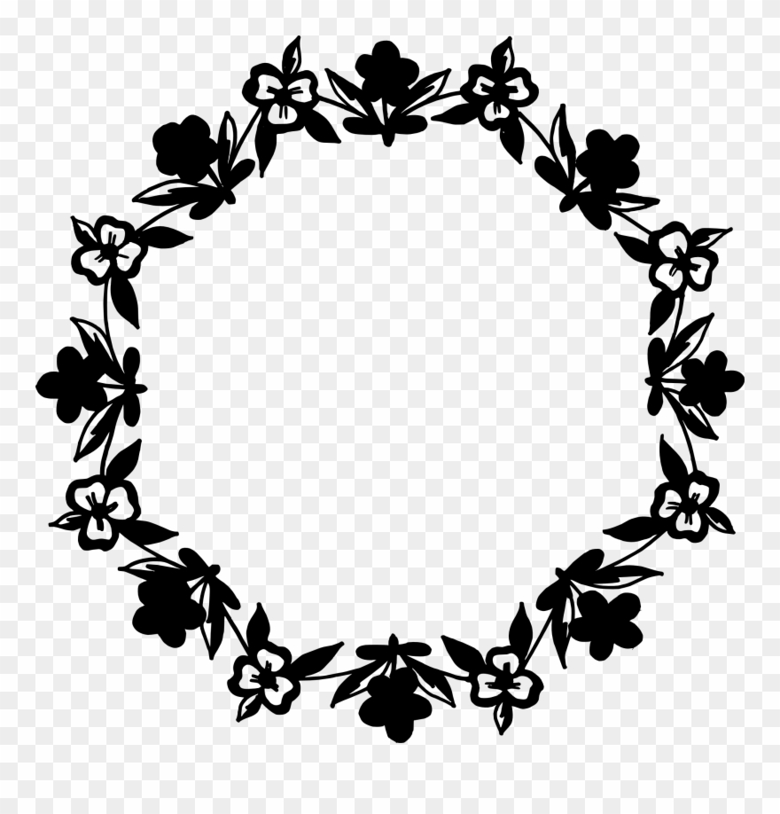 10 Circle Floral Frame Vector Png Transparent Svg Nautical.