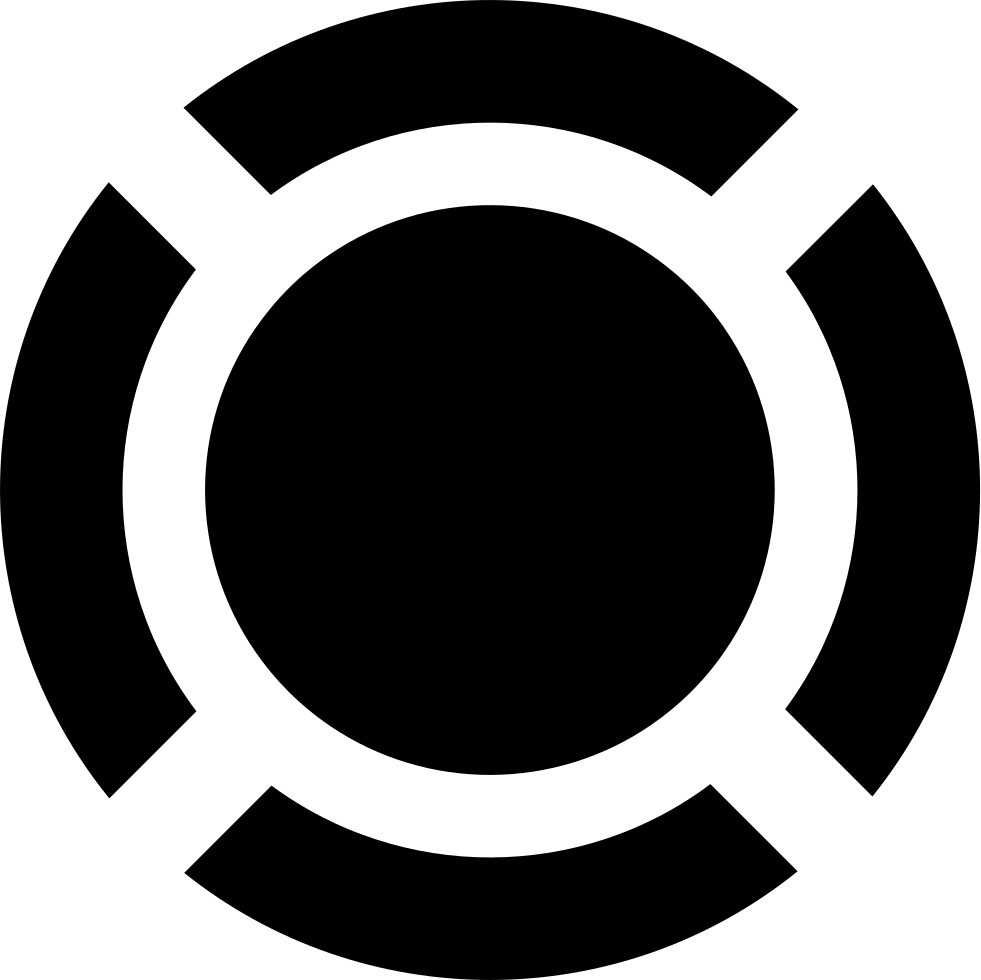 Circular Shape With Four Curved Lines Around Forming A Circle Svg.