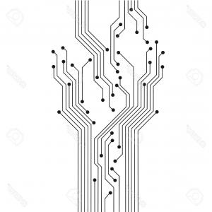 Photostock Vector Abstract Circuit Tree Board Technology Modern.