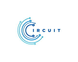 logo Circuit Blue Logo design.