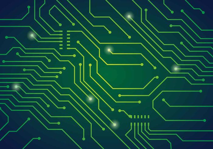 Printed Circuit Board Vector Illustration.