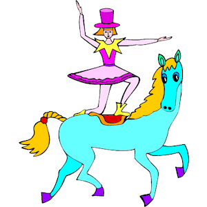 Circus Horse & Rider clipart, cliparts of Circus Horse.