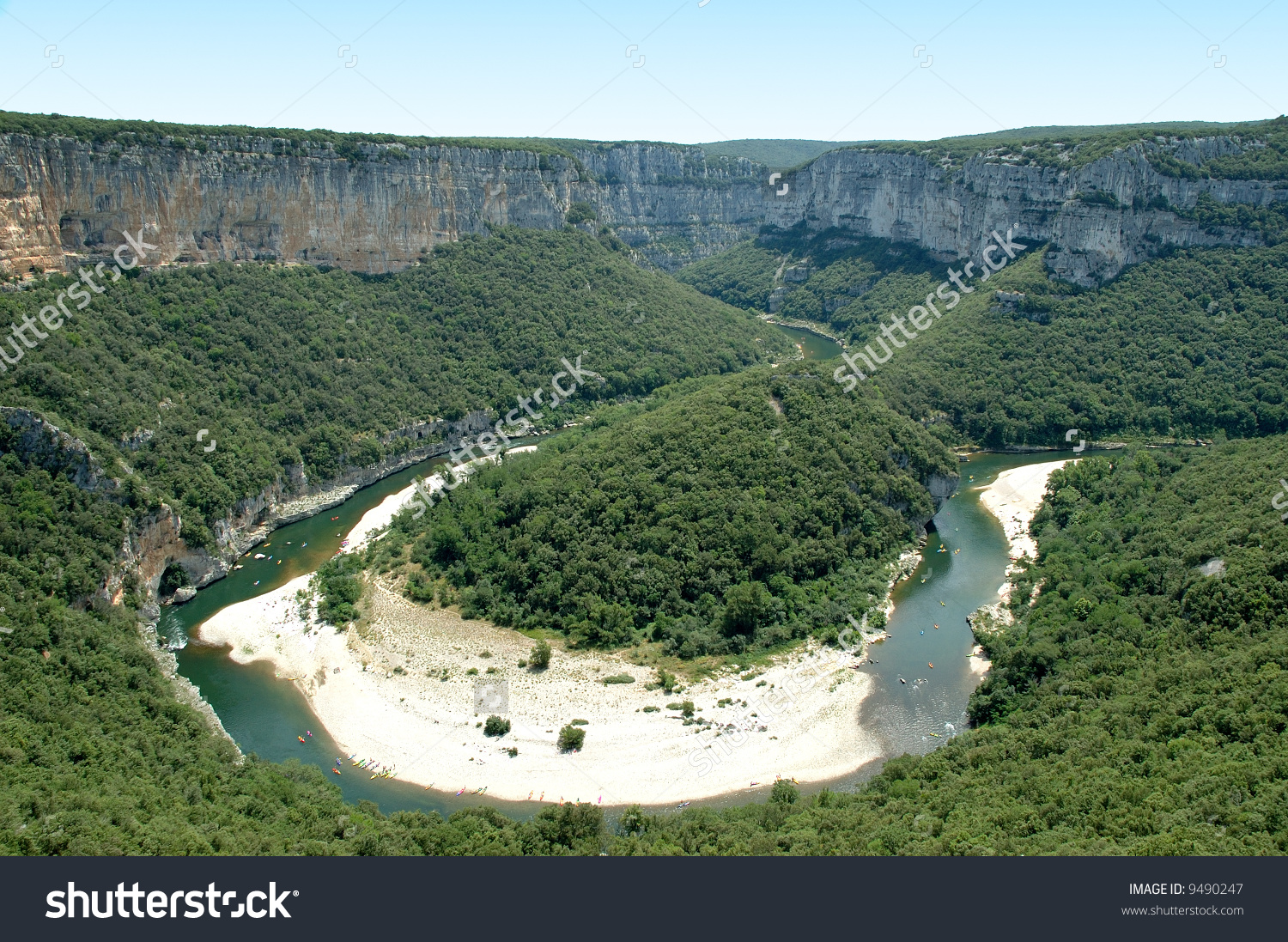 Isthmus Ardeche Gorges Picture Taken Taken Stock Photo 9490247.