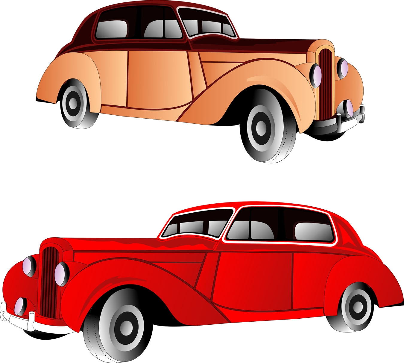 Classic Car Vector Clipart.