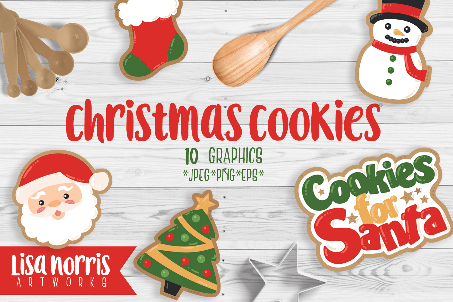 Christmas Cookies Clip Art Graphics.