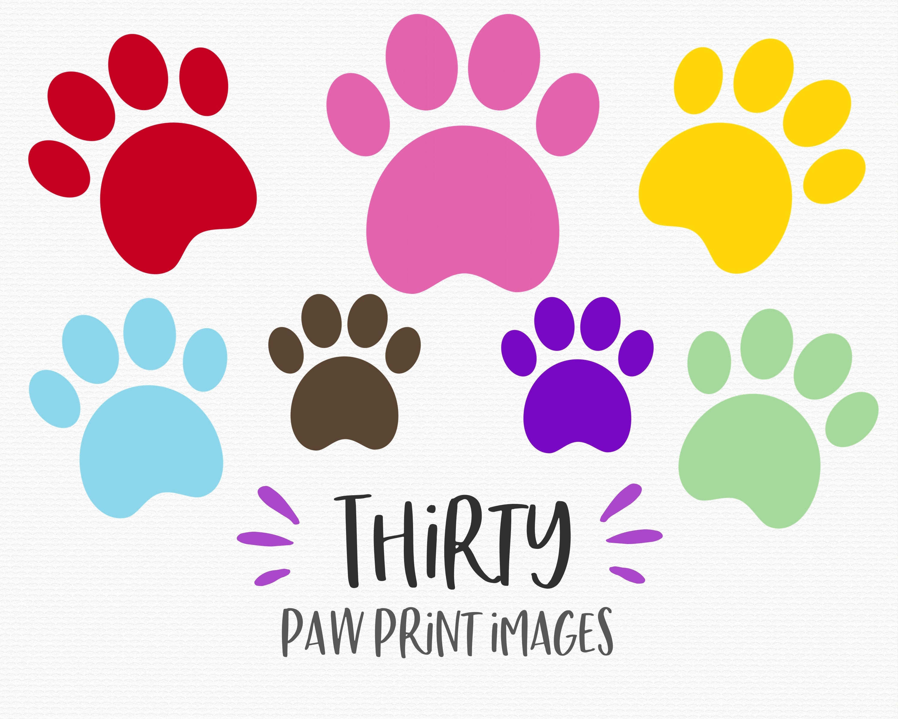 Paw prints clipart, dog prints, animal, paws, bear, rainbow, clipart,  clip.