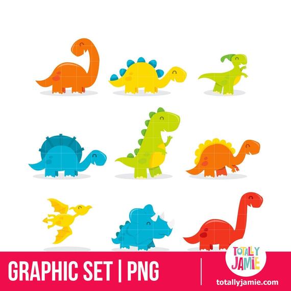 Dinosaur clipart/ Cute dinosaur clipart / dinosaur birthday clipart / Clip  art Set.