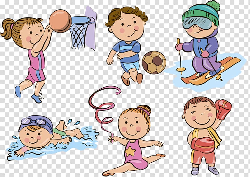 Sport , kids sports transparent background PNG clipart.