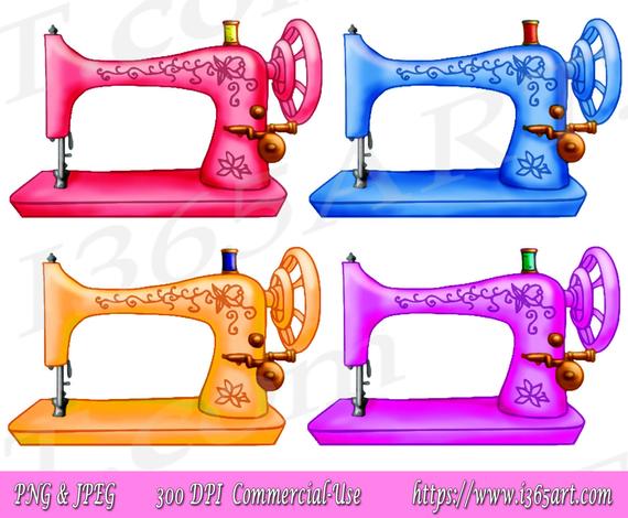 50% OFF Sewing Machine Clipart, Sewing Machine Clip art, Vintage, Sewing  Clipart, Digital Stamp, Scrapbooking, invitations, PNG, Commercial.