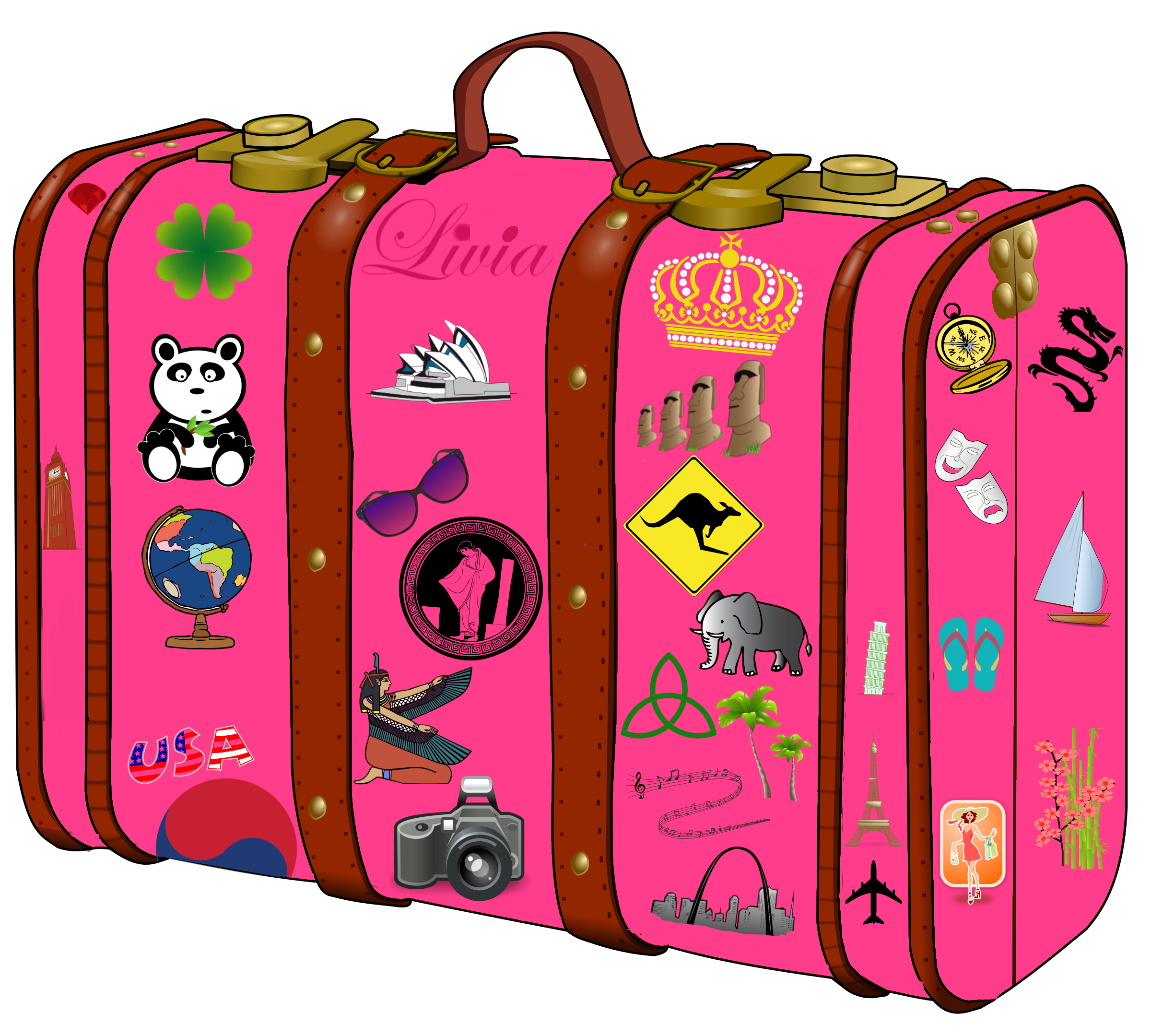 Collection of Suitcase clipart.