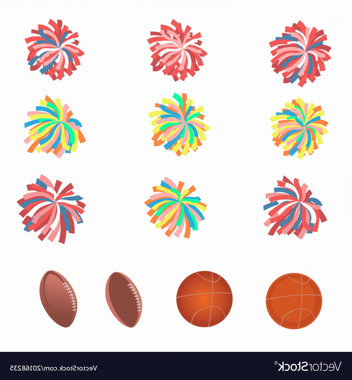 Pom Pom Vector Clip Art.