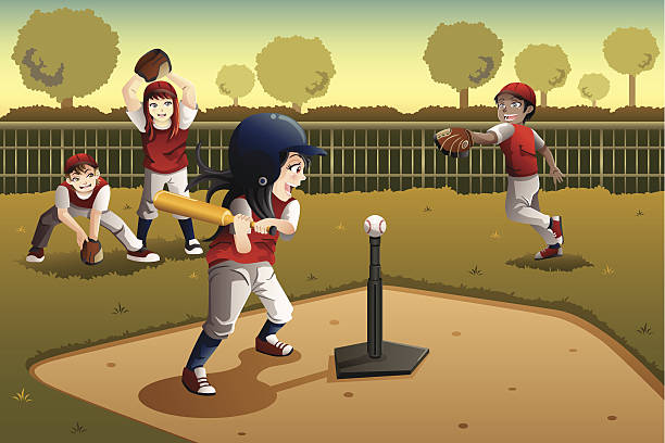 Best Tee Ball Illustrations, Royalty.