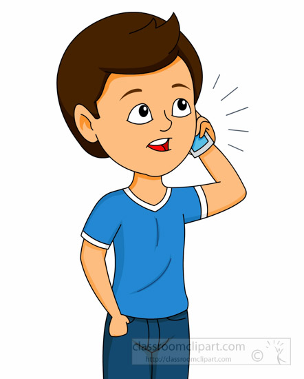 Talking On Cell Phone Clipart.