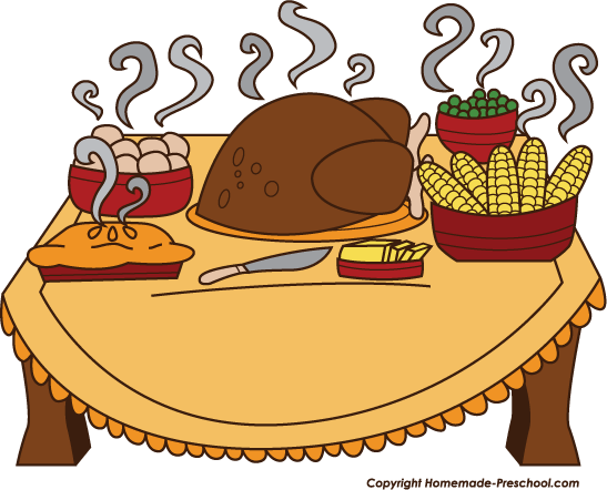 Free Clipart For Thanksgiving Dinner.