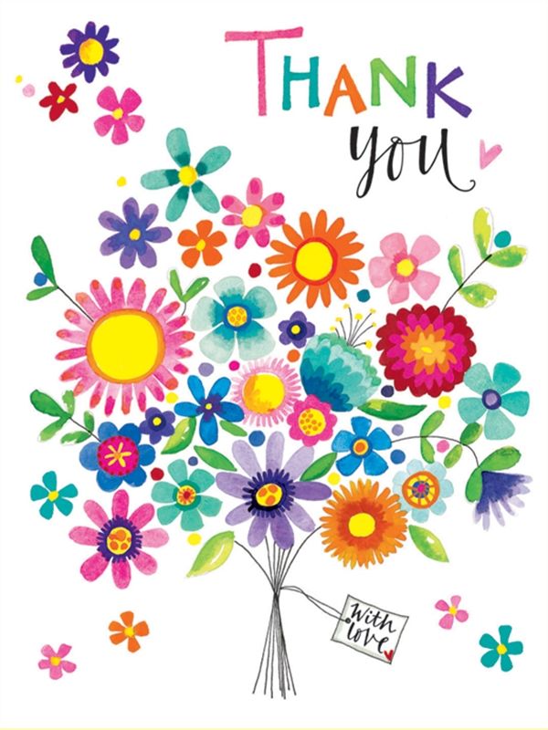 Thank You Clipart With Flowers.