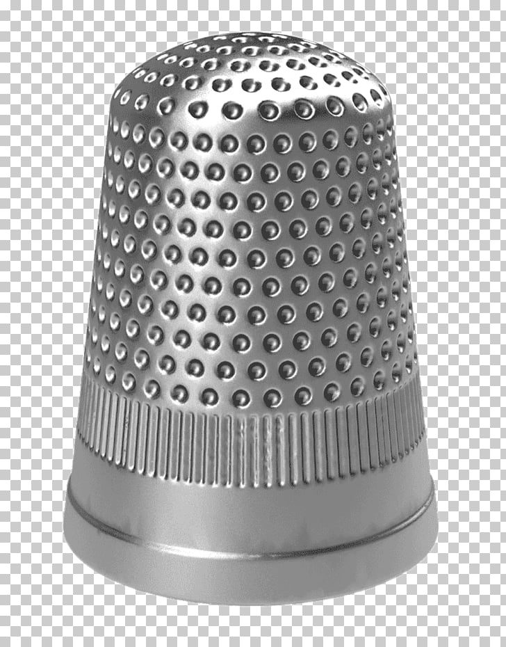 Grey Metallic Thimble, gray thimble PNG clipart.