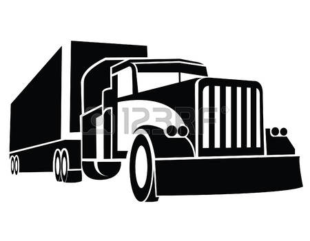 661 Semi Truck free clipart.