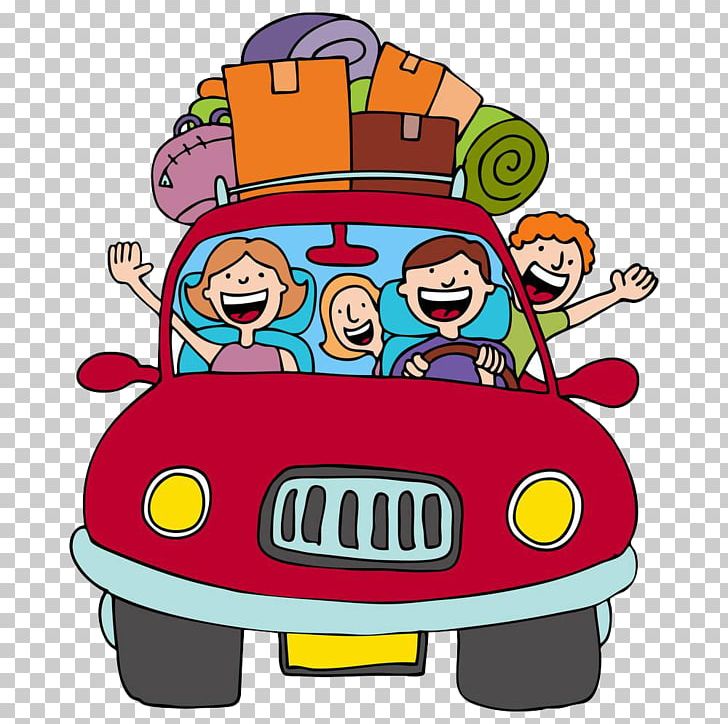 Vacation Road Trip Cartoon PNG, Clipart, Art, Car, Download.