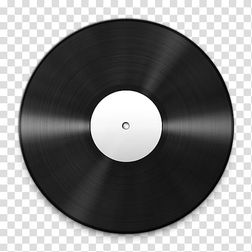 Vinyl Record Icons, Vinyl_White_, black vinyl disc art.