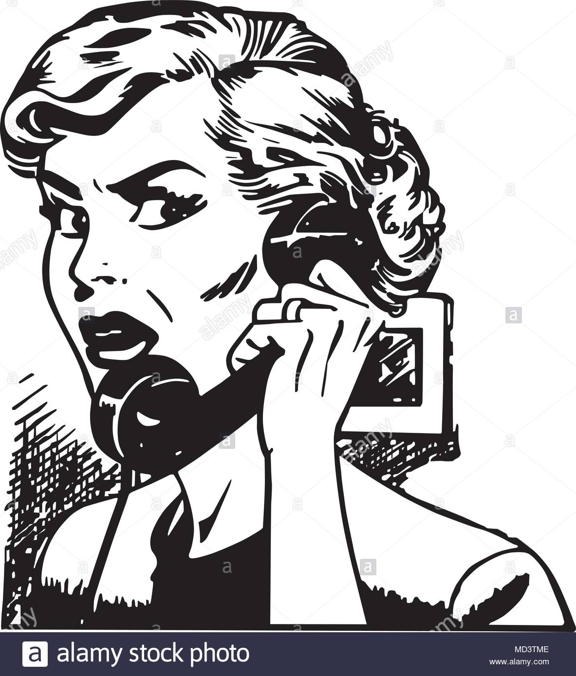 Angry Woman On Phone.