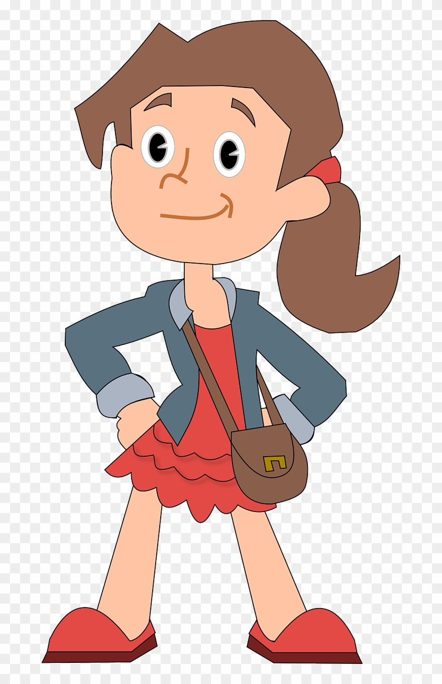 Cartoon Girl Transparent Background Clipart (#1790704.