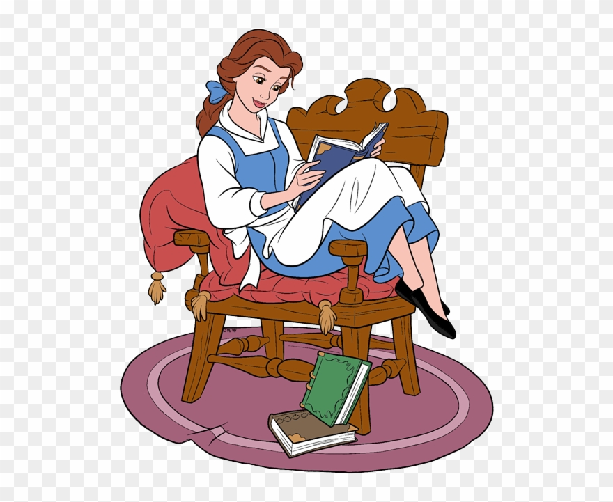 New Belle Reading Book In Chair.