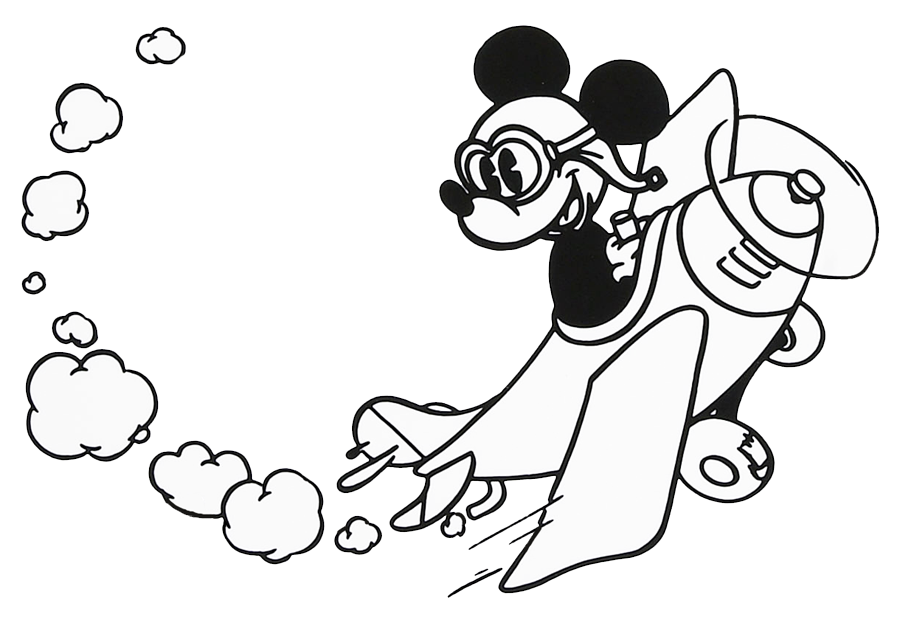 Mickey Mouse Clipart Black And White.