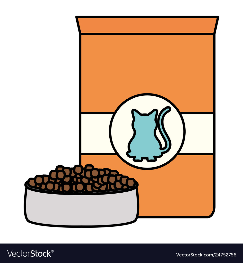 Cat pet food bag icon.