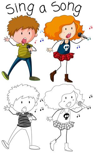 Doodle, chanteur et chanteuse.