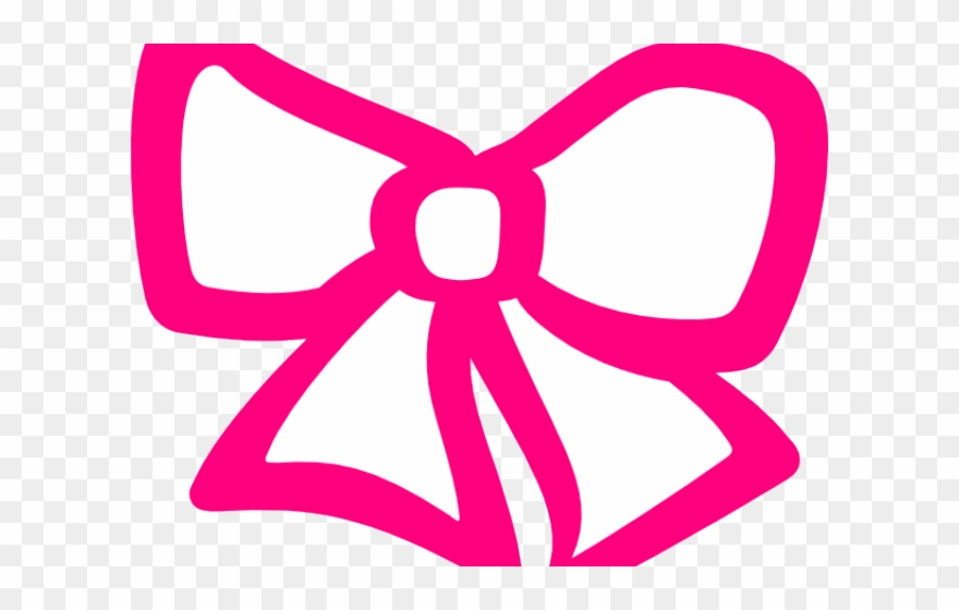 Pink Hair Clipart Cheer Bow.