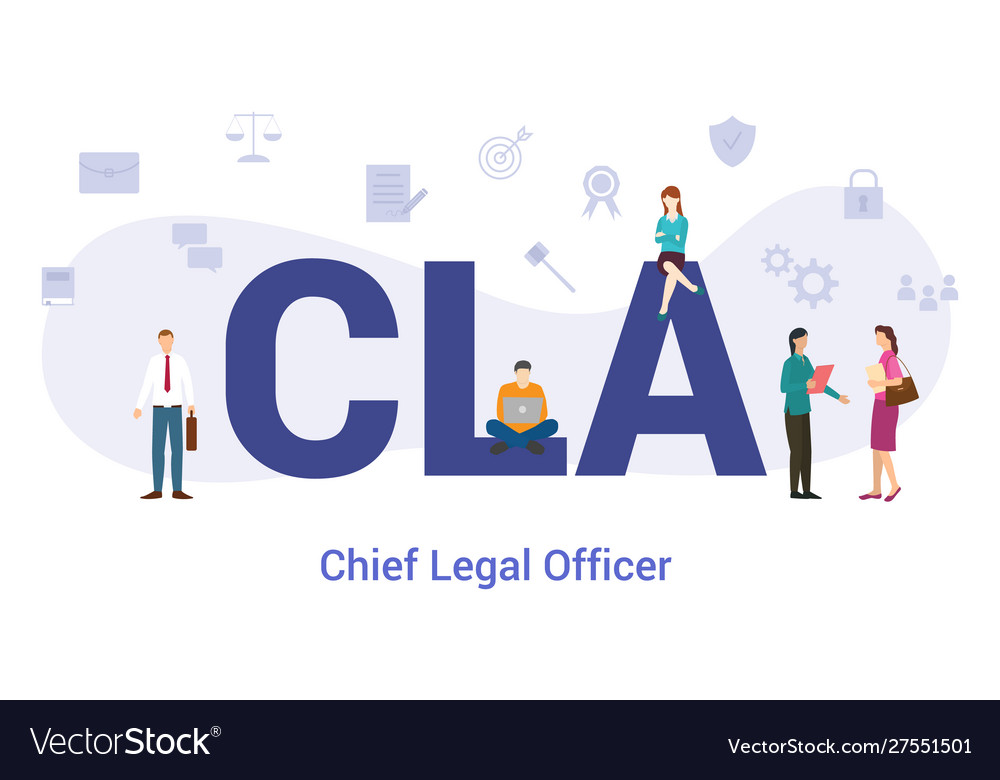 Cla chief legal officer acronym term concept with.