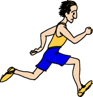 atleta de deportes clipart correr.