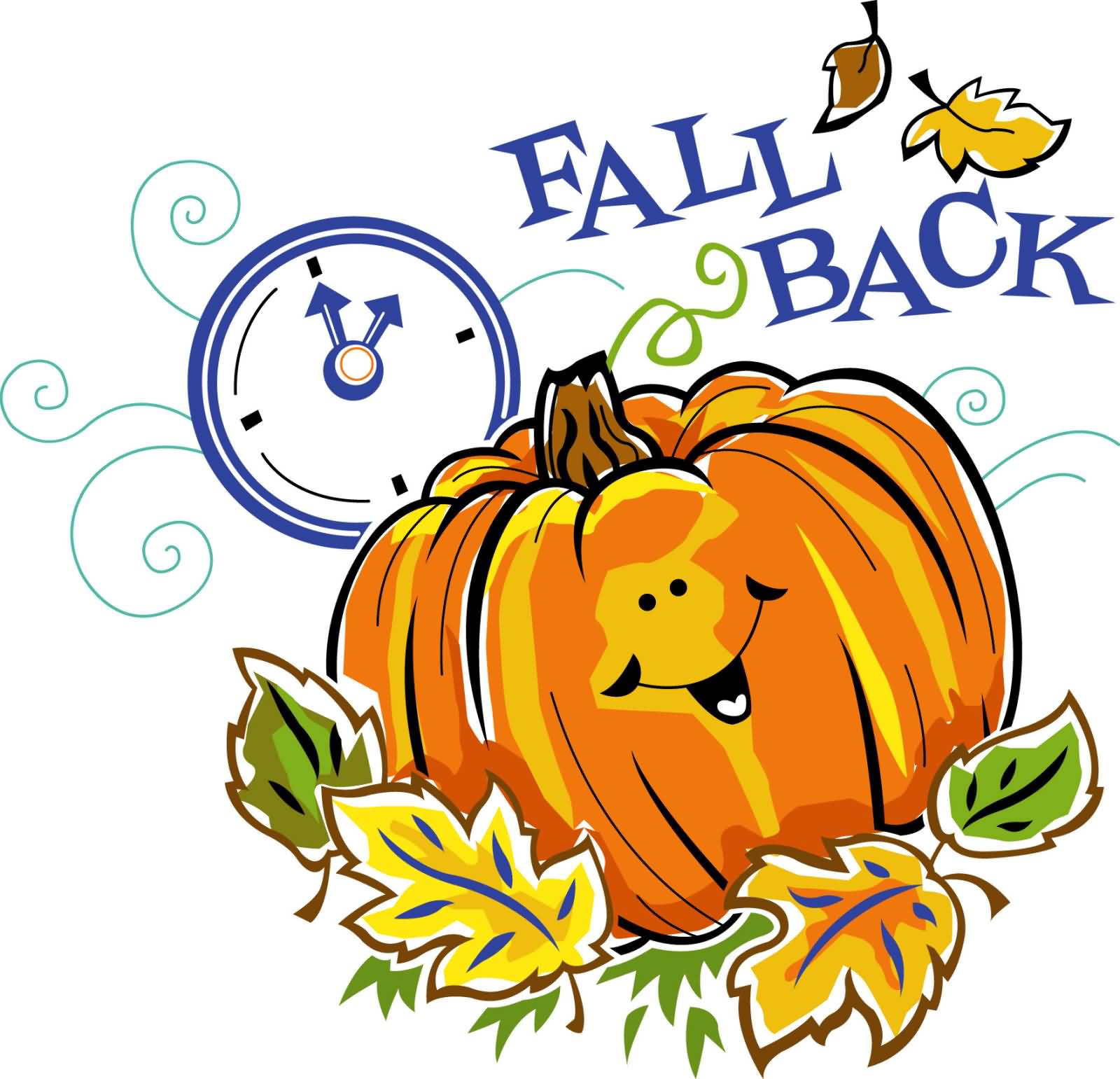 Daylight Savings Fall Clipart.